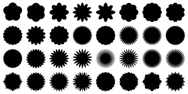 starburst aufkleber - form stock-grafiken, -clipart, -cartoons und -symbole