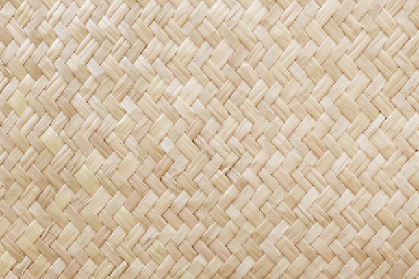 istock Pattern of reed weaving mat with vintage style for background and design art work. 1475193501