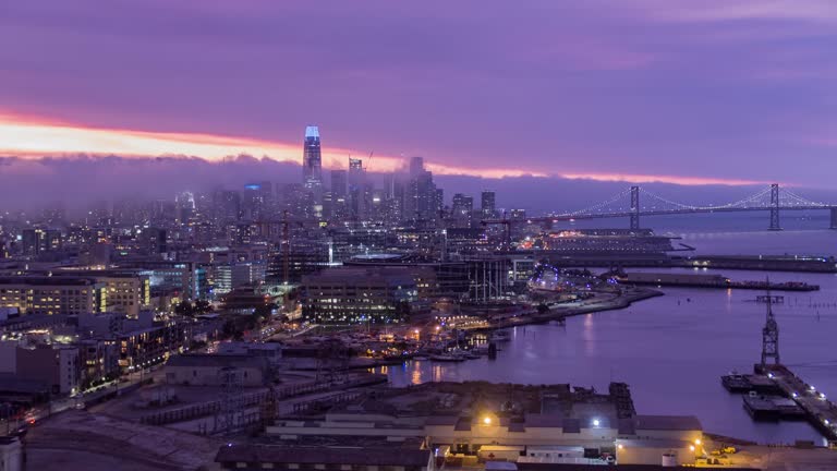 Breathtaking drone shot of San Francisco, California