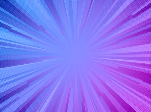 Abstract blue exploding comic starburst vector illustration background