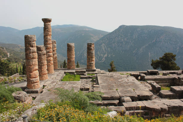 istock Ancient temple of Apollo at Delphi, Greece 1475203315