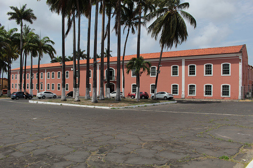 Facade of the republican memory museum building in the historic center of São Luís, former Convent of Mercês.