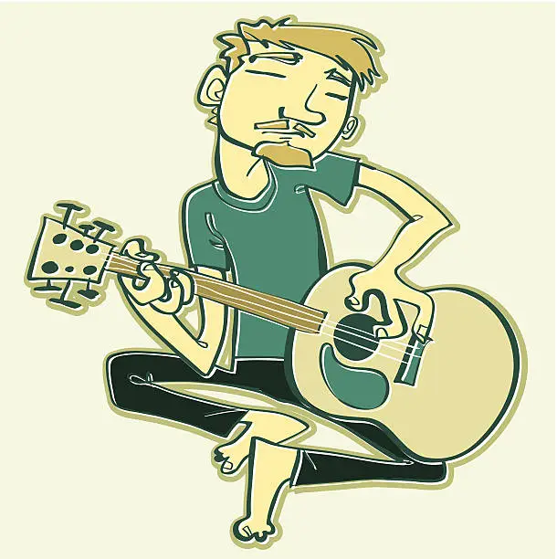 Vector illustration of Guitar Greg