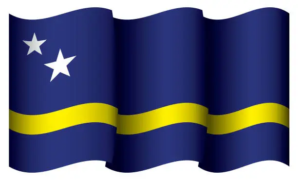 Vector illustration of Flag of Curacao