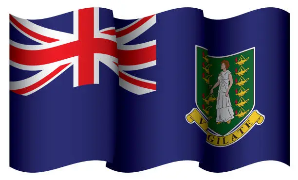 Vector illustration of Flag of the British Virgin Islands
