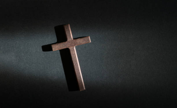 istock Crucifix wooden cross isolated. 1475210007
