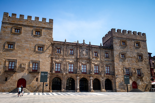 Gijon - Spain - July 11, 2022 : Revillagigedo palace