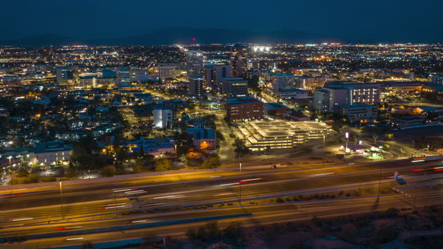 Aerial time lapse of Tuscon, Arizona