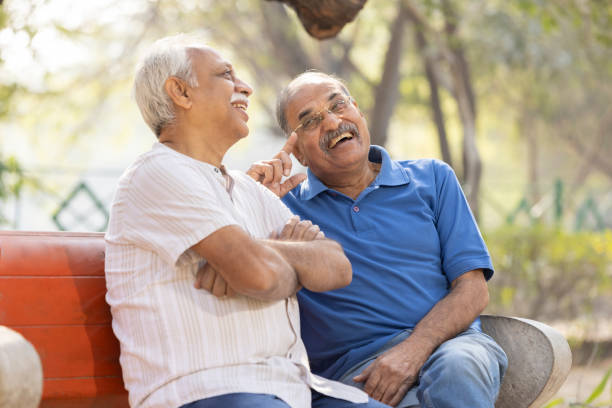 istock Senior man spending free time at park. 1475212211
