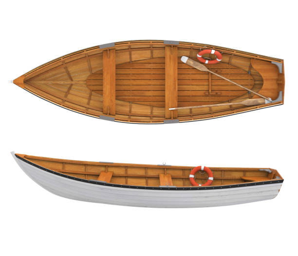 istock Wooden Boat Isolated 1475216787