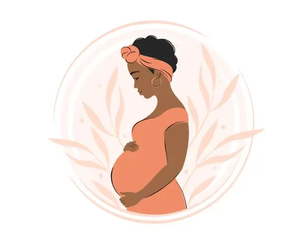Vector illustration of pregnant woman 014 new