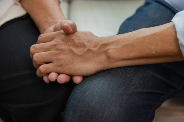 istock Son talking to his senior mother, support. 1475218122
