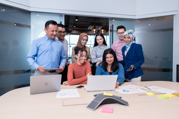 istock Corporate business meeting in office 1475218632