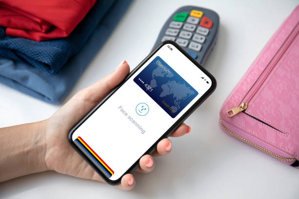 istock phone face scanning id payment purchase on paypass online terminal 1475222805