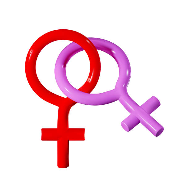 istock 3d render of a crossed venus sign. Lesbian relationship. Vector illustration 1475225969