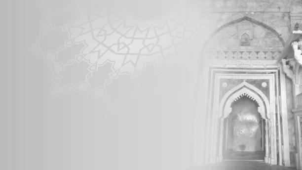 istock Ramadan Kareem simple minimalism soft grey background. Greeting for Ramadan Mubarak, Eid Mubarak. Happy Ramadan, Happy Eid Greeting Card Idea. Holy Month. Copy Space. 1475226145