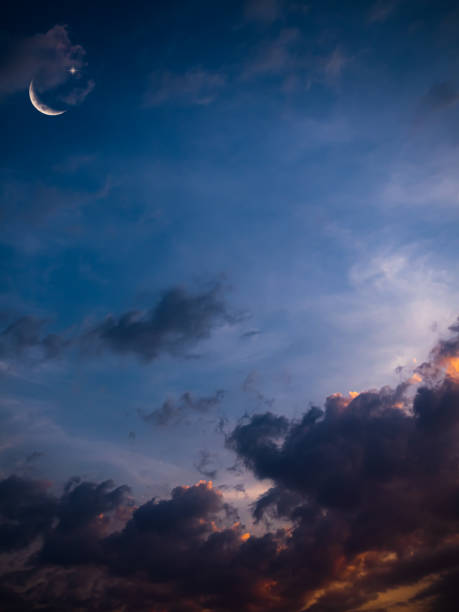 istock Eid Al Adha,Eid Al Fifr Adha Mubrak Arabic Background Concept,Crescent Moon with Star on Dark Night Sky Dusk Nature Landscape,Symbols Moonlight Muslim Islamic New Year Muharram Religion 1475228264