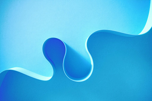 Blue abstract background. Horizontal composition with copy space.