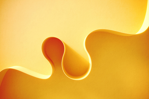 Yellow abstract background. Horizontal composition with copy space.