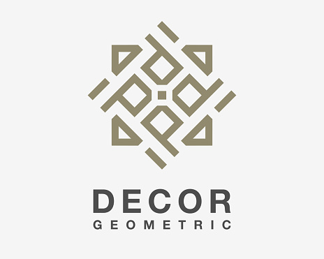 Rhombus Decorative Geometric Decoration Symmetry Elegant Ornamental Line Simple Vector Design Illustration