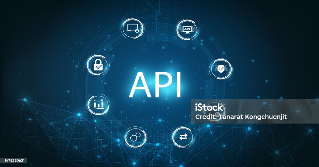 Application Programming Interface On Blue Background Software ...