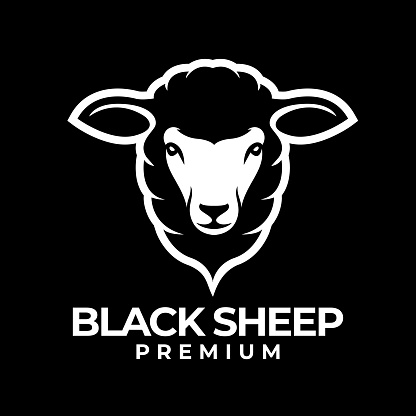 Black Sheep icon design illustration