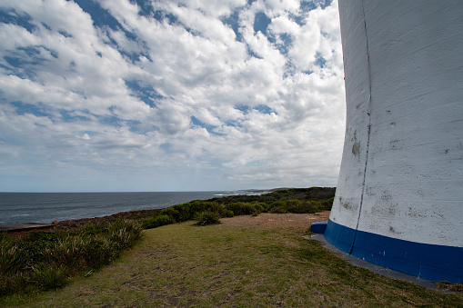the historic lighthouse on Fingal Island