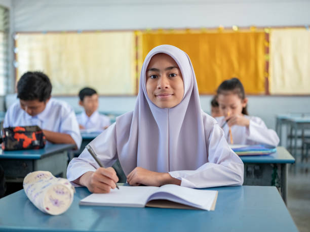 istock Schoolgirl studying in classroom 1475238260