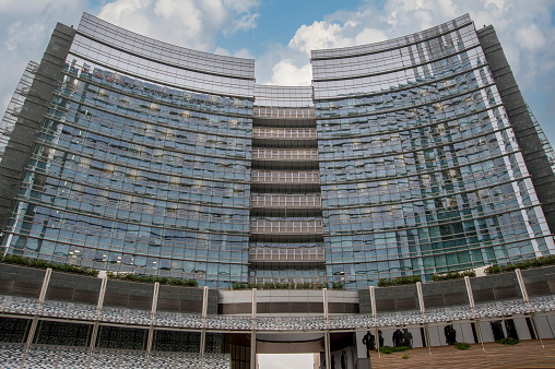 Strasbourg, France, October 31, 2021. The European Parliament is the parliamentary body of the European Union, EU, elected by direct universal suffrage. It shares the legislative power of the European Union with the Council of the European Union.