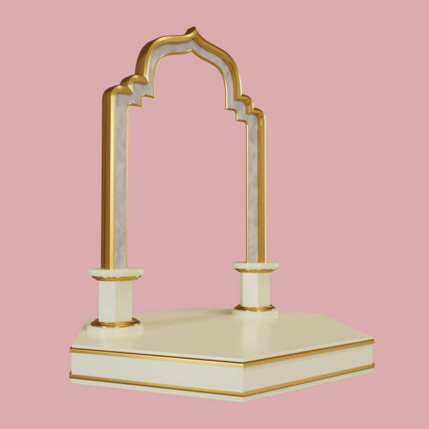 istock podium for promotional product with ramadan and eid mubarak concept. 3d rendering illustration for cards. 1475242261