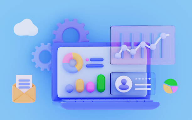 istock 3D Workplace Business and finance analytics theme Online marketing 1475245672