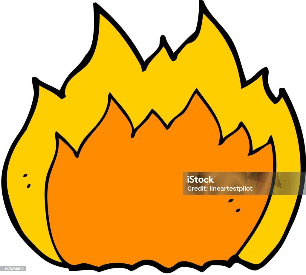 Fire Types Cartoon Cartoon Fire Stock Illustration - Download Image Now - Art, Art Product ...