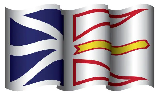 Vector illustration of Flag of Newfoundland and Labrador