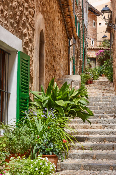 istock Traditional stone house facade decorated with plants in Mallorca, Spain 1475248826