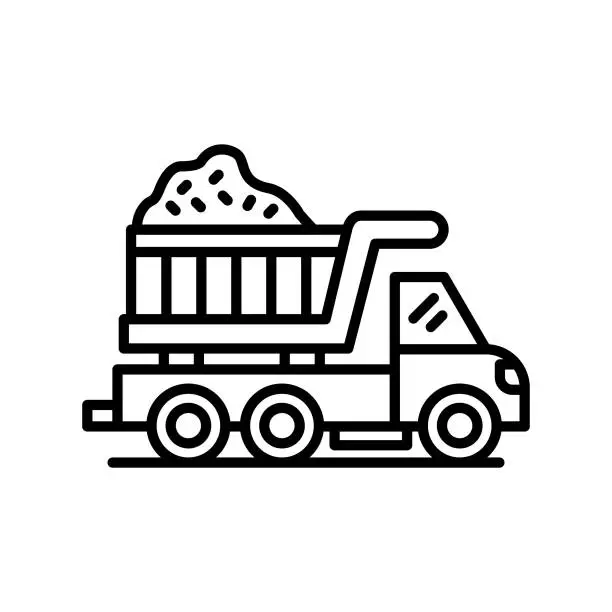 Vector illustration of Dump Truck Icon