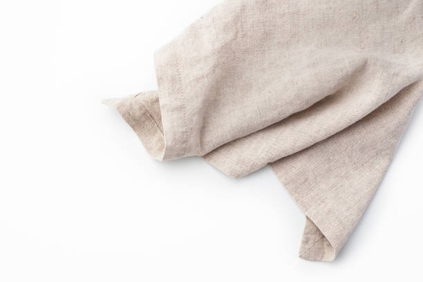 istock Linen napkin on white background 1475254761
