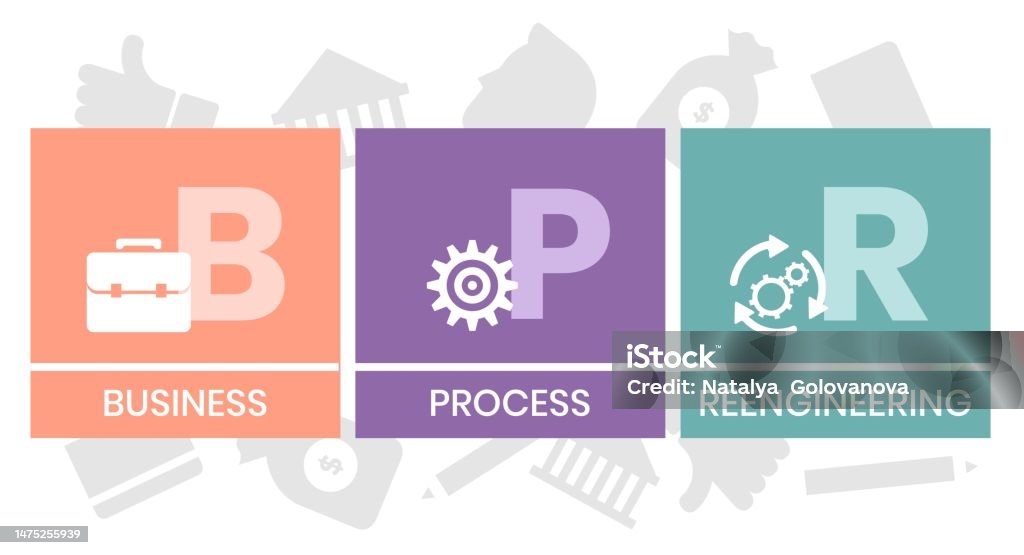 Bpr Vector Bpr Business Process Reengineering Acronym Stock Illustration ...