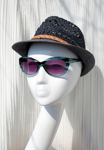 Lady summer fashion accessories for protection from the sun, and disguise