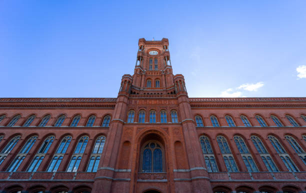 istock Low Angle View Of Rotes Rathaus Berlin Against Sky 1475268154