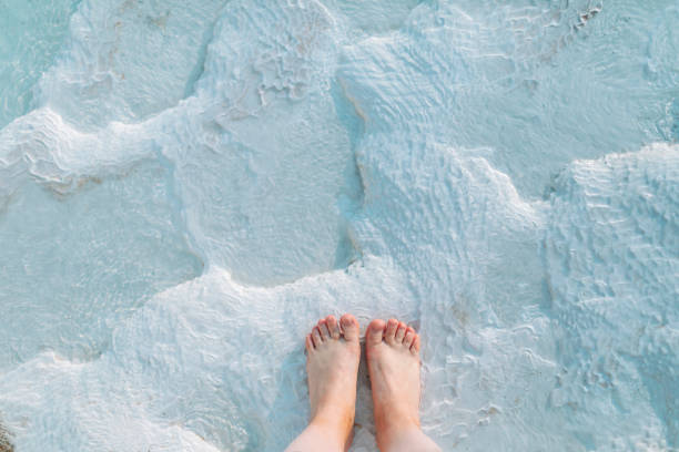 Foot on travertine at Pamukkale