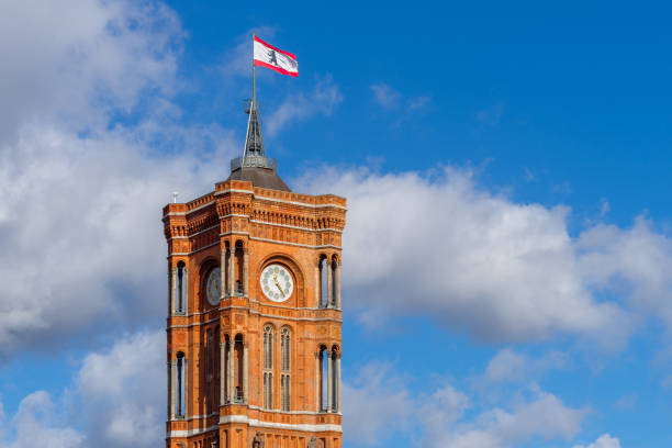 istock Low Angle View Of Rotes Rathaus Berlin Against Sky 1475268322