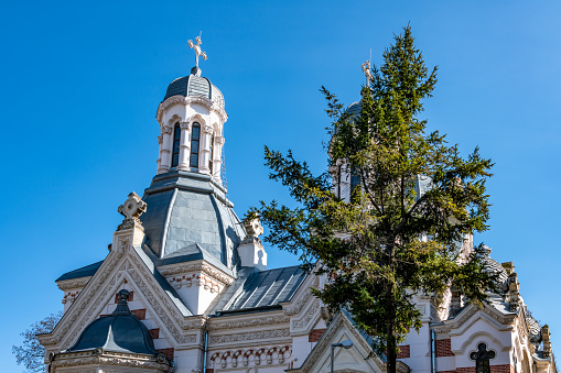 Church at Bohinj lake, Slovenia in summer.