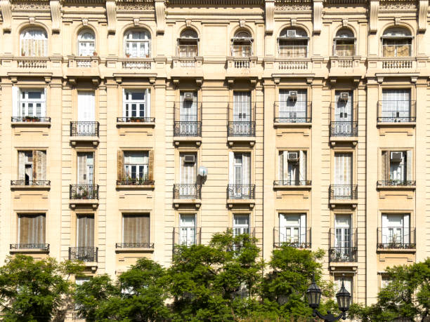 Apartment building facade in Buenos Aires