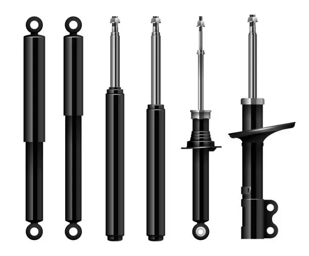 Vector illustration of Shock Absorbers for Car Suspension