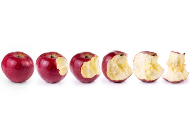 istock red apple, stages of eating it 1475274891