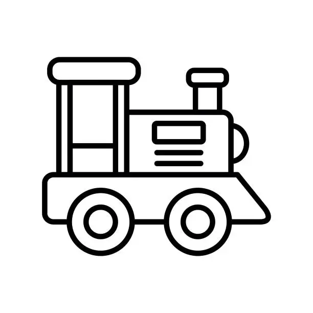 Vector illustration of Toy Train Icon