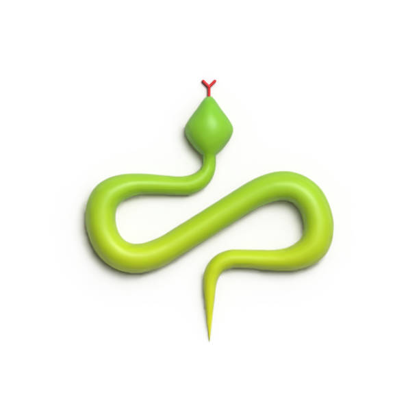 3d snake logo design. Snake sign vector illustration stock photo