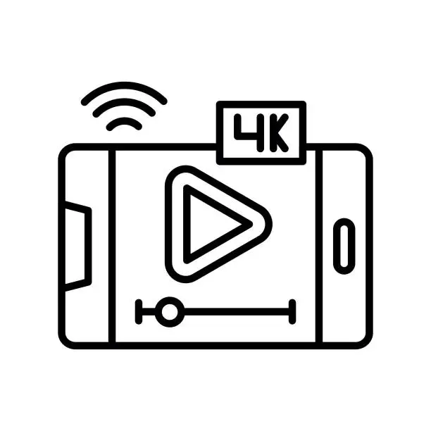 Vector illustration of Video Streaming Icon