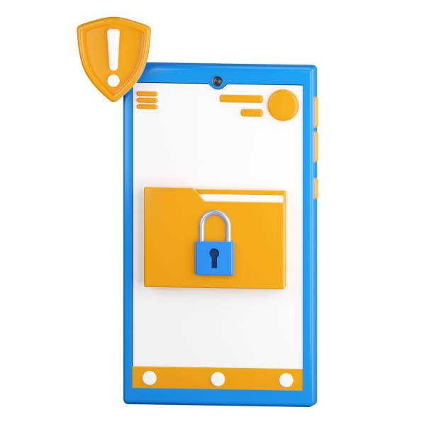 istock 3d icon. Mobile phone icon with a lock on the display. 1475289037