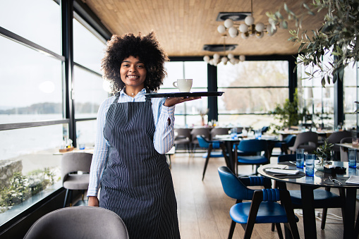 Young female waitress